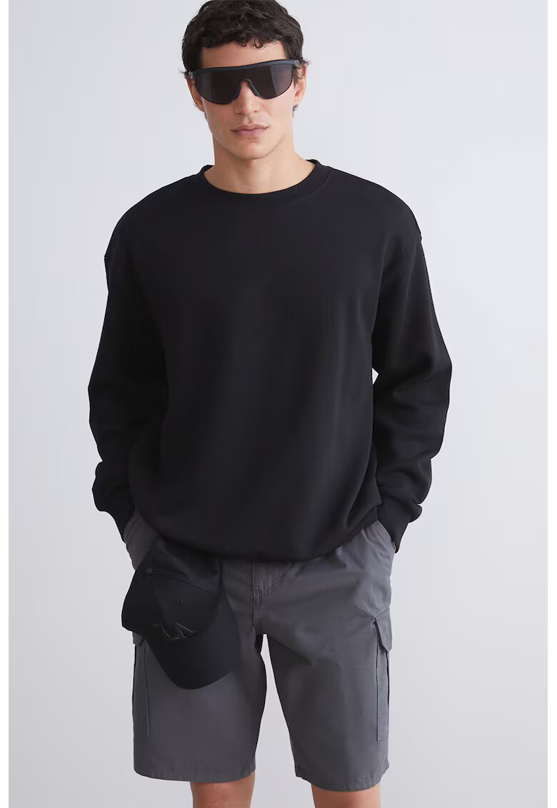 LC WAIKIKI Bluza de trening cu decolteu rotund - Negru