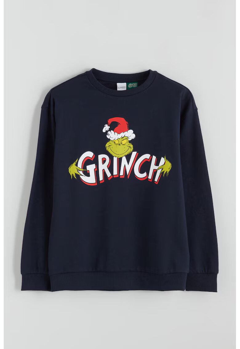 LC WAIKIKI Bluza de trening cu imprimeu Grinch - Rosu/Alb/Bleumarin