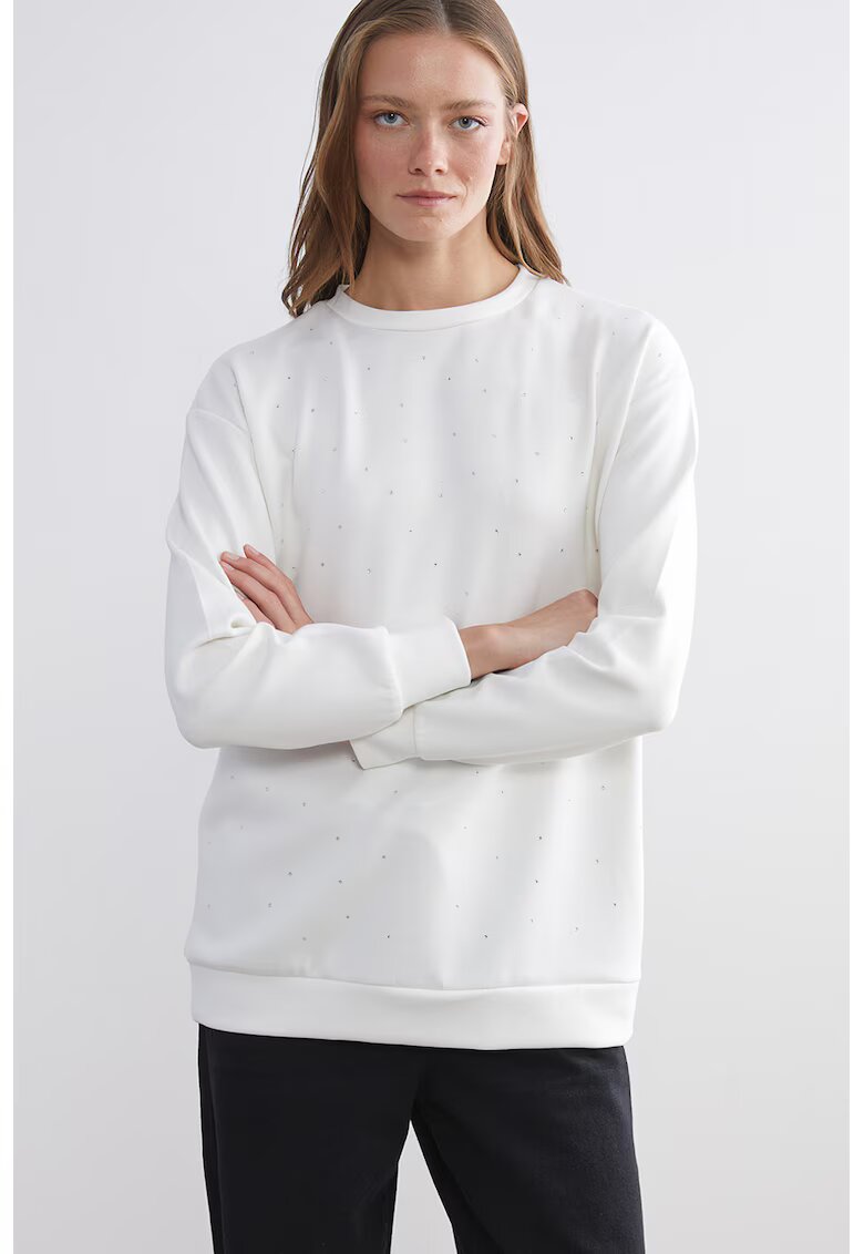 LC WAIKIKI Bluza de trening lejera cu model uni - Alb murdar