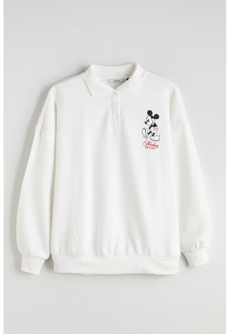 LC WAIKIKI Bluza polo de trening cu imprimeu text - Rosu/Alb