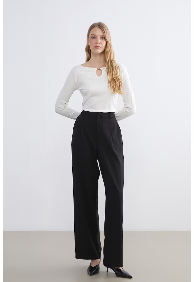 LC WAIKIKI Bluza slim fit cu decupaj - Alb