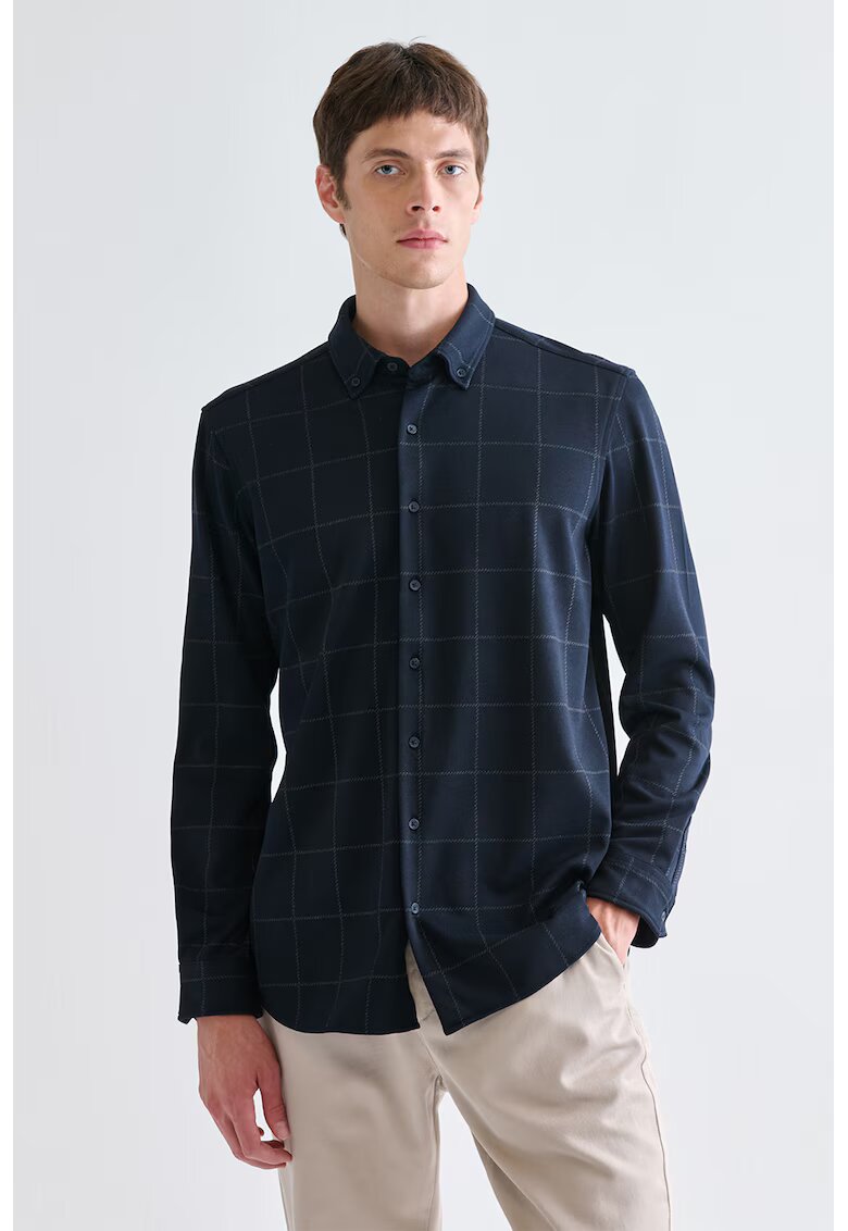 LC WAIKIKI Camasa regular fit in carouri - Bleumarin