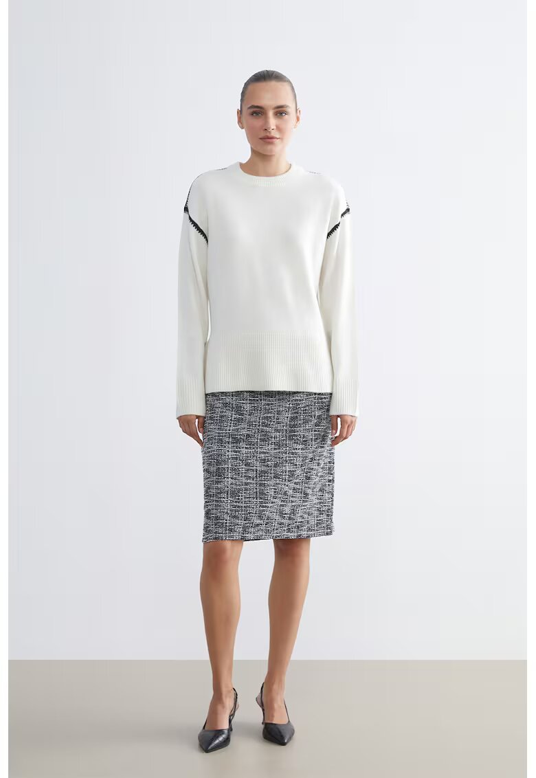 LC WAIKIKI Fusta scurta dreapta - Alb/Negru