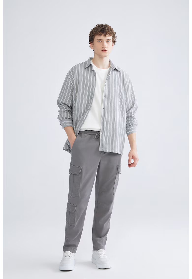 LC WAIKIKI Pantaloni cargo cu talie medie - Gri