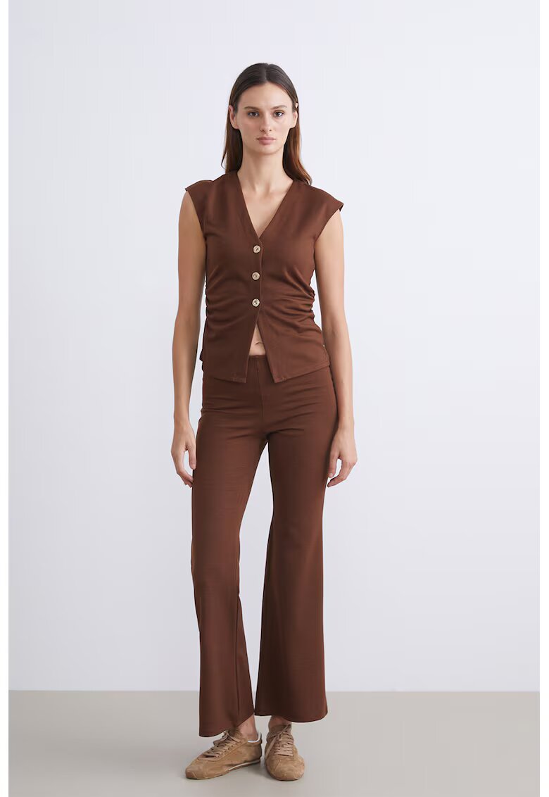 LC WAIKIKI Pantaloni crop evazati - Maro