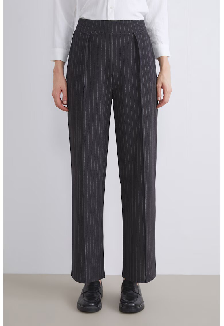 LC WAIKIKI Pantaloni drepti cu dungi - Negru
