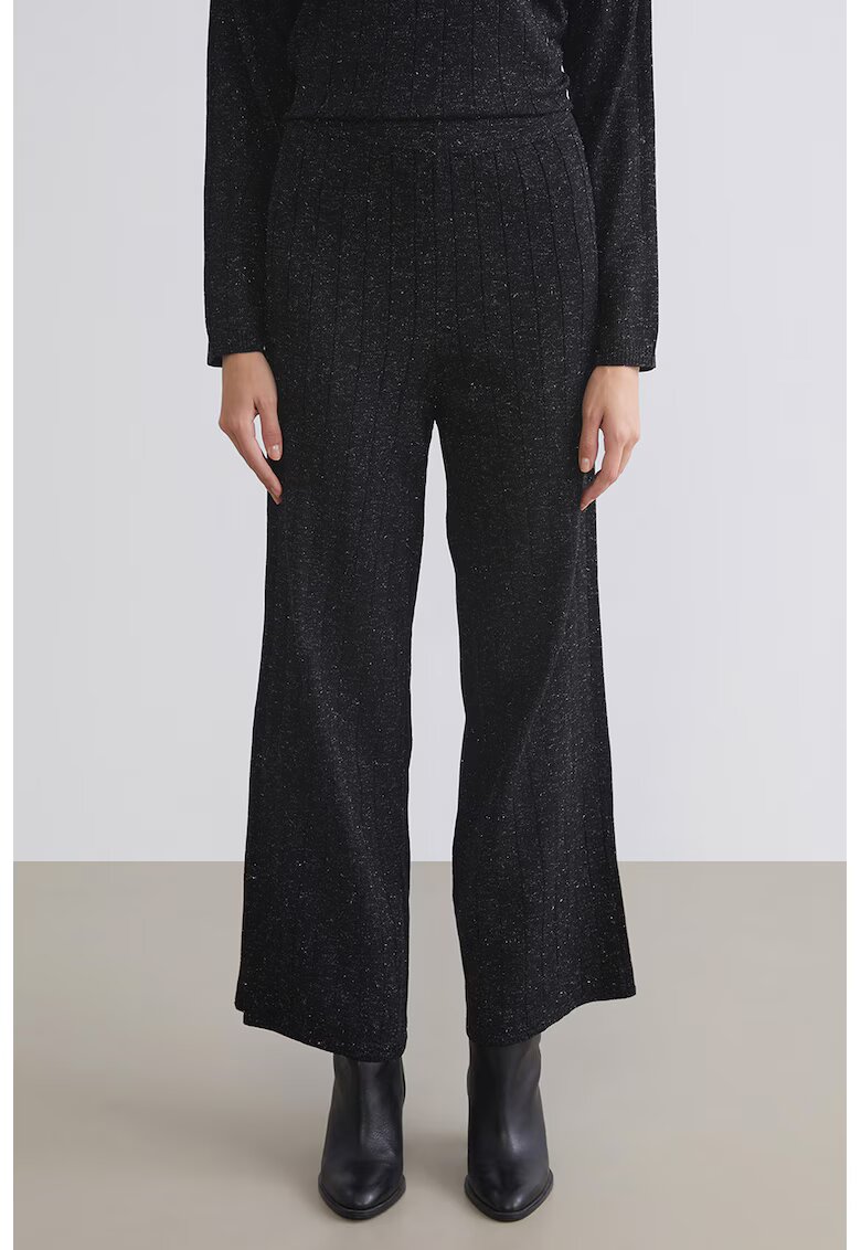LC WAIKIKI Pantaloni evazati din lurex - Negru