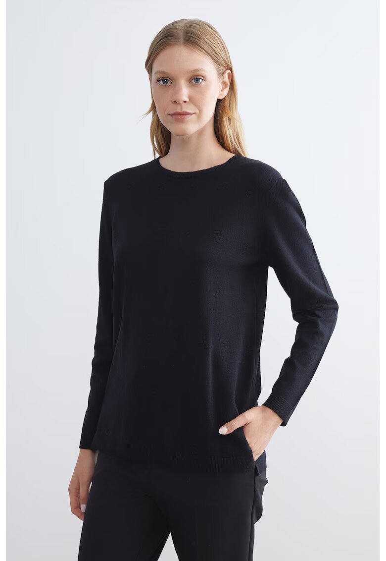 LC WAIKIKI Pulover lejer tricotat fin - Negru