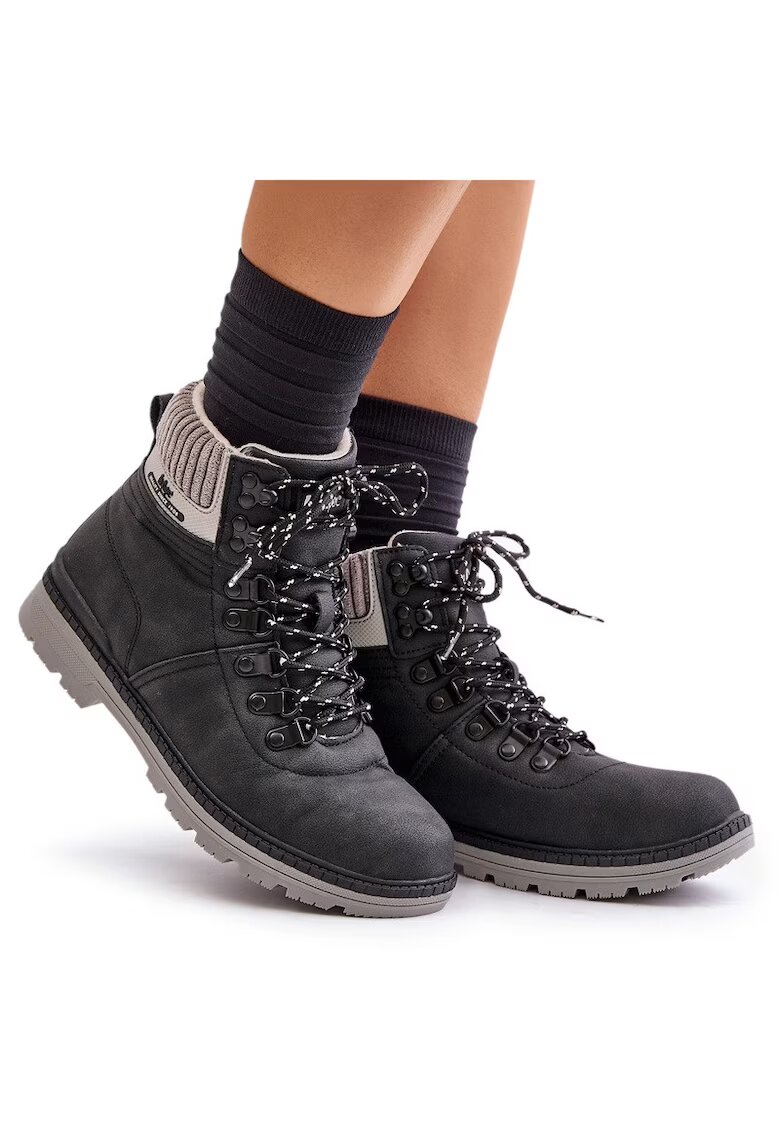Lee Cooper Ghete dama Lee Cooper - izolate - negre - piele ecologica
