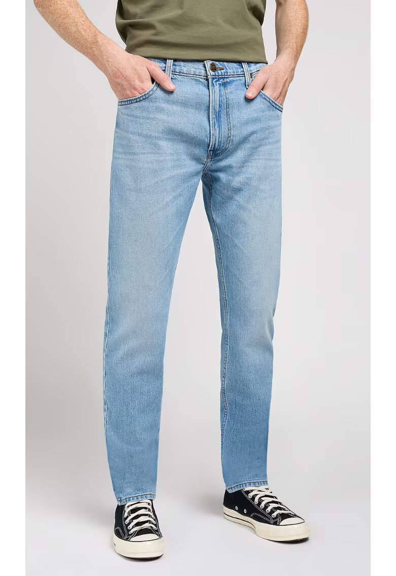 Lee Blugi barbatesti Rider Slim - albastru - denim elastic - talie usor ridicata