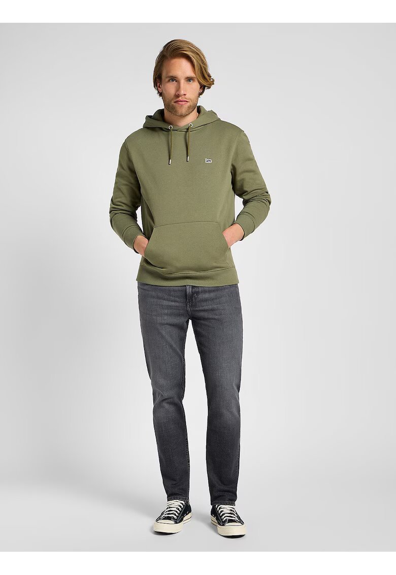 Lee Blugi Barbati - Austin - Regular Fit - Talie Medie - Fermoar - Lungi - 5 Buzunare - Bumbac - Gri - Gri