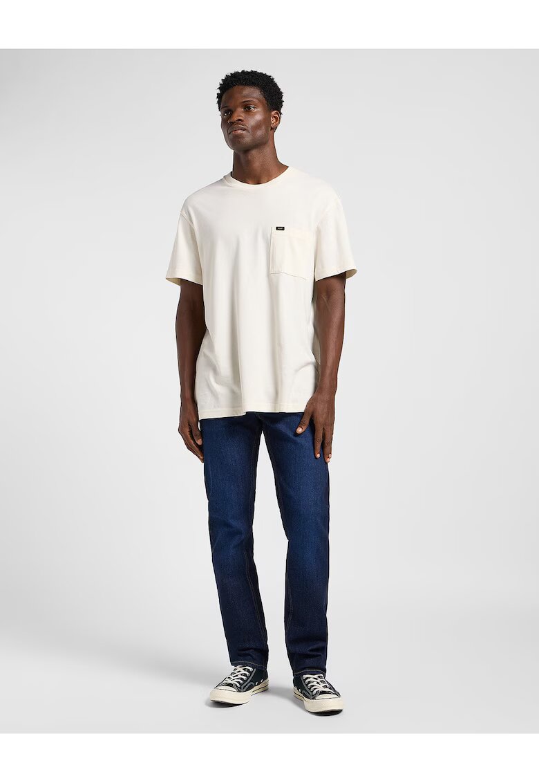 Lee Blugi Barbati - Zip Fly - Straight Fit - Talie Medie - Fermoar - Lungi - 5 Buzunare - Bumbac - Albastru - Albastru
