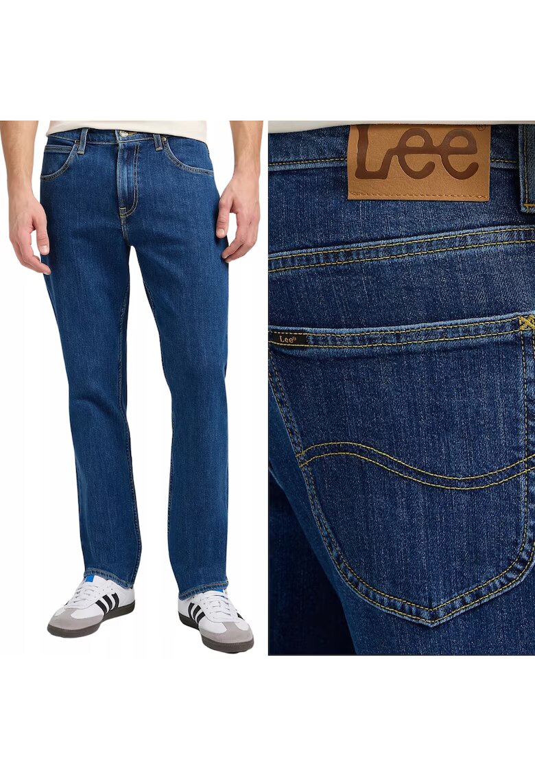 Lee Blugi drepti Brooklyn - albastru - W31 L32 - croiala confortabila - usor elastici