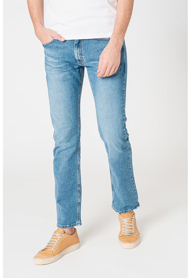 Lee Blugi slim fit cu aspect decolorat - Albastru deschis
