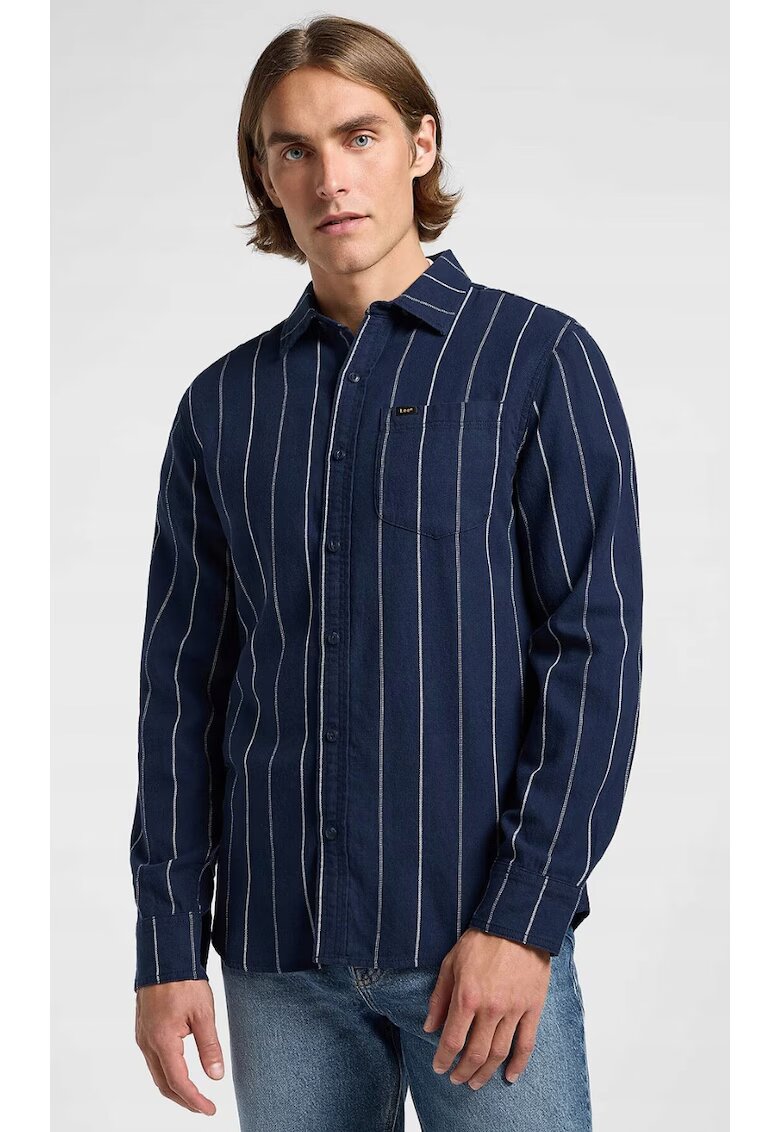 Lee Camasa barbati - model MERCANTILE - supradimensionata - bumbac - Albastru