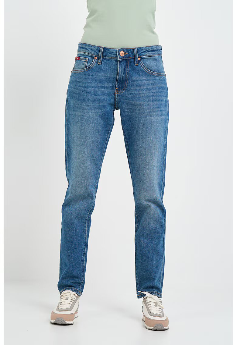 Lee Cooper Blugi dama boyfriend cu aspect usor decolorat - Albastru
