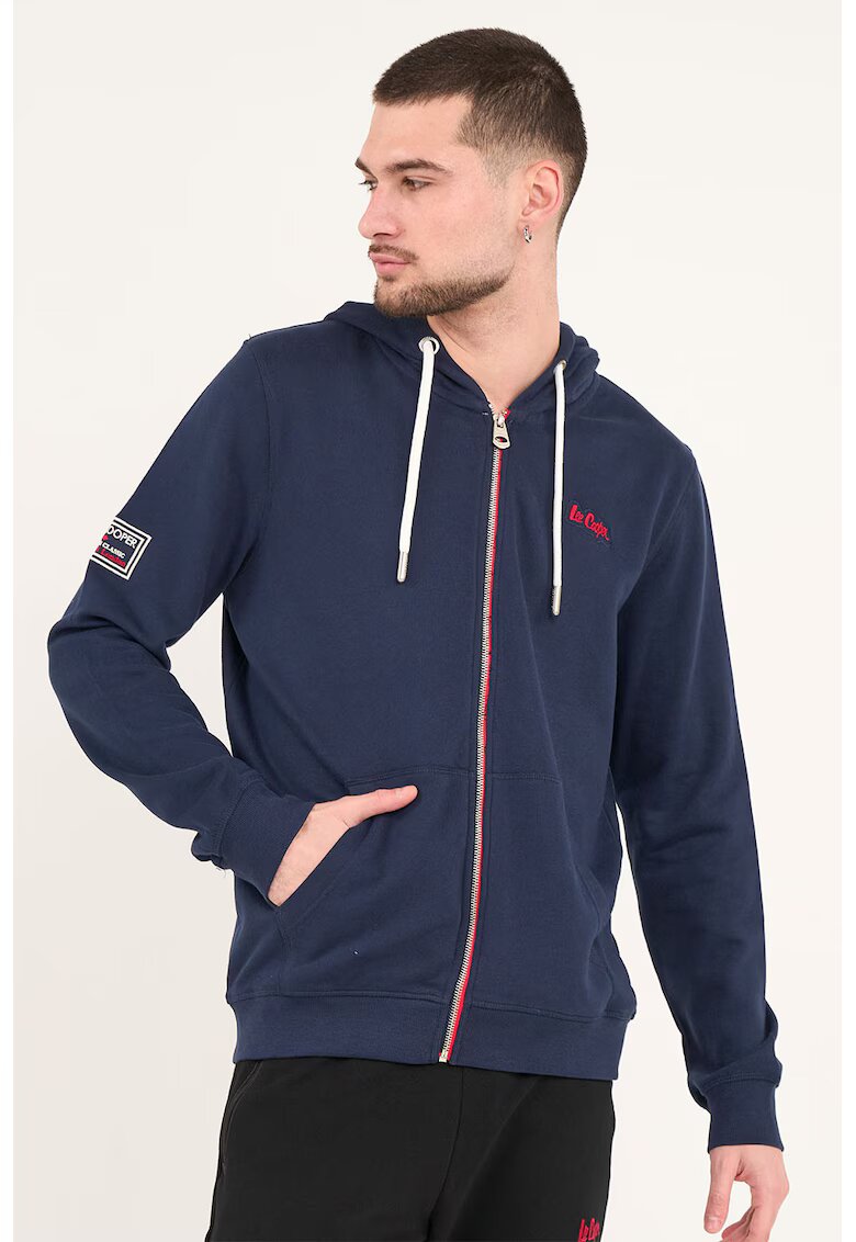 Lee Cooper Hanorac cu fermoar si buzunare - Bleumarin