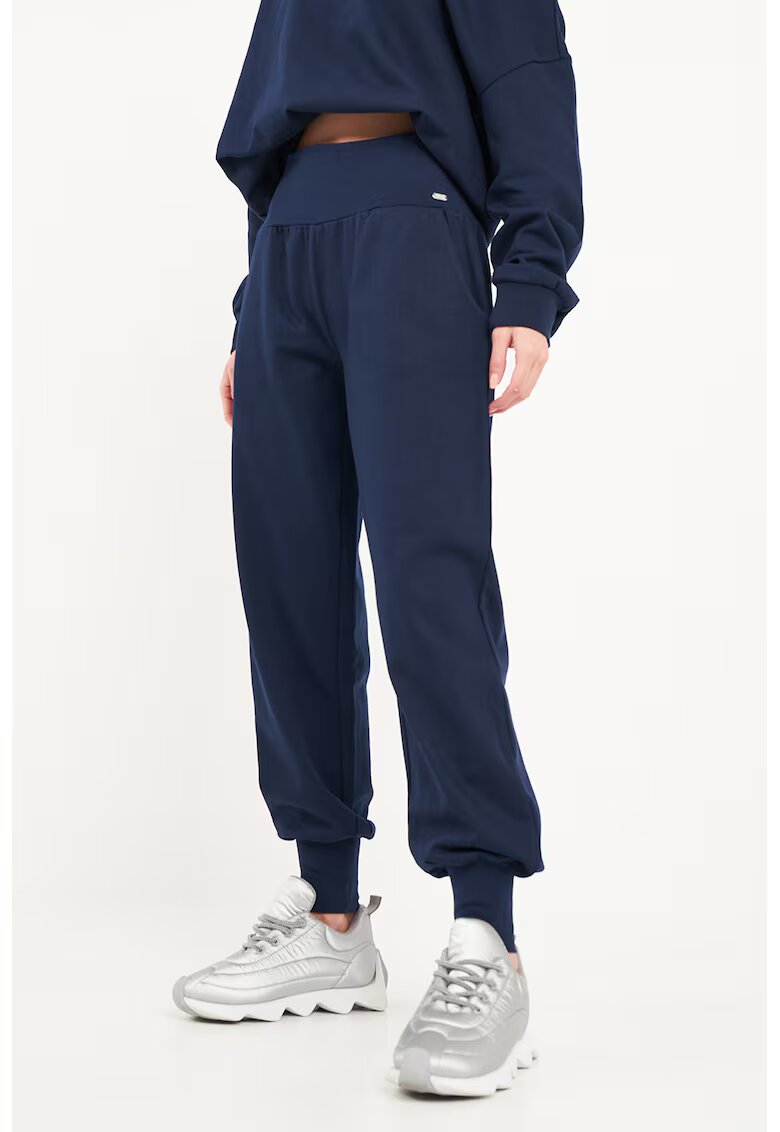 Lee Cooper Pantaloni uni de trening cu talie inalta - Bleumarin