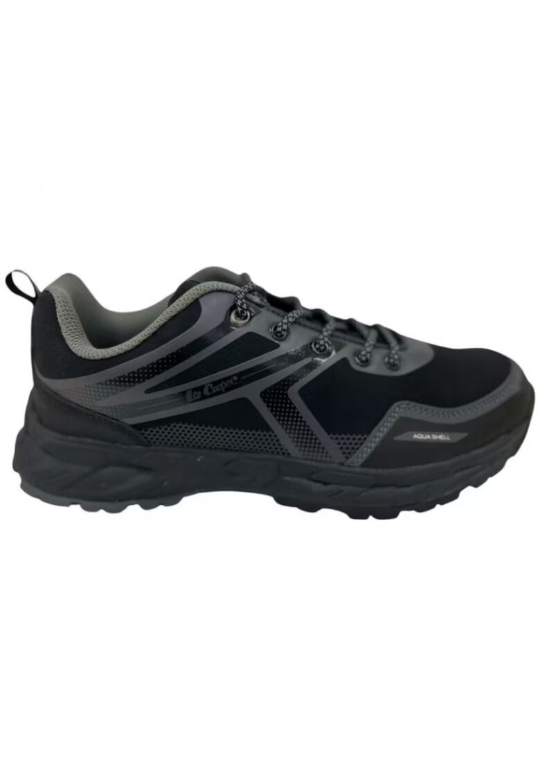 Lee Cooper Pantofi sport barbati - Sintetic - Negru/Griaz - Negru/Gri