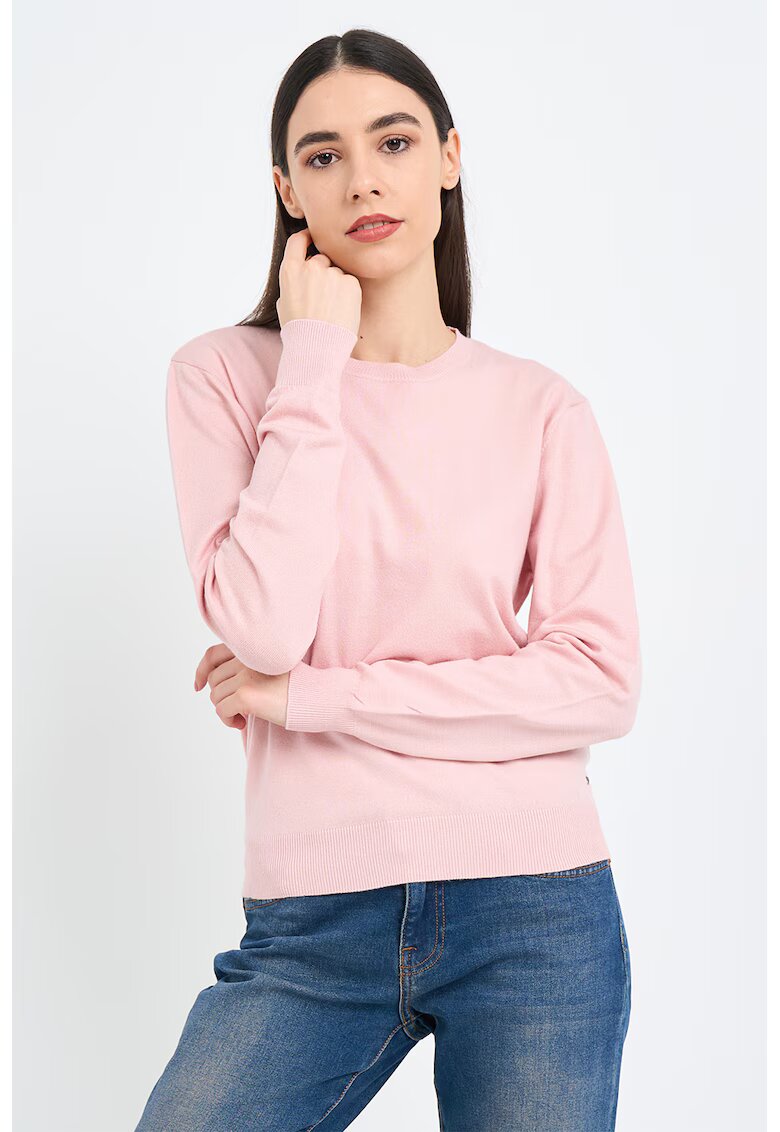 Lee Cooper Pulover tricotat fin - Roz pastel