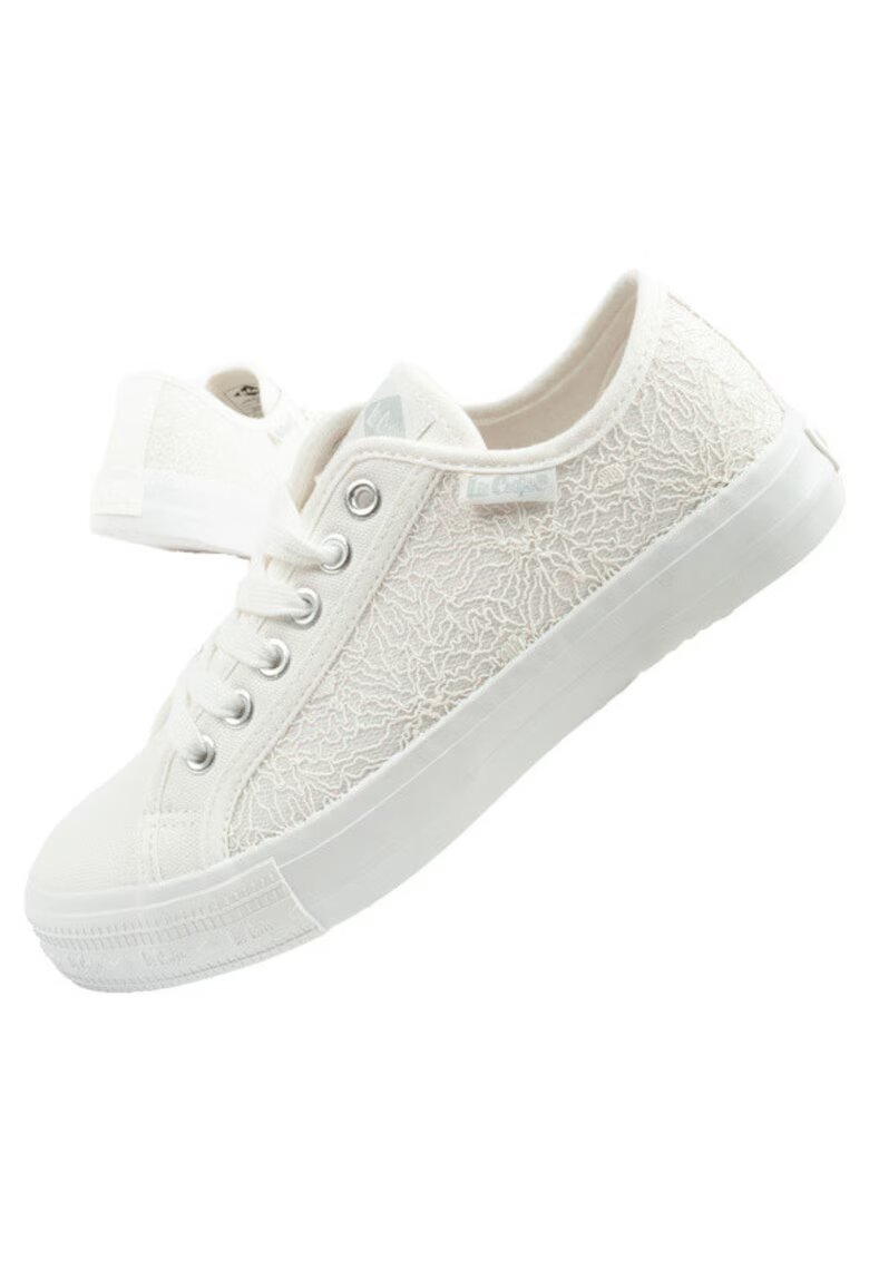 Lee Cooper Tenisi cu sclipici si dantela pentru femei albi [LCW-25-31-3422L - Alb