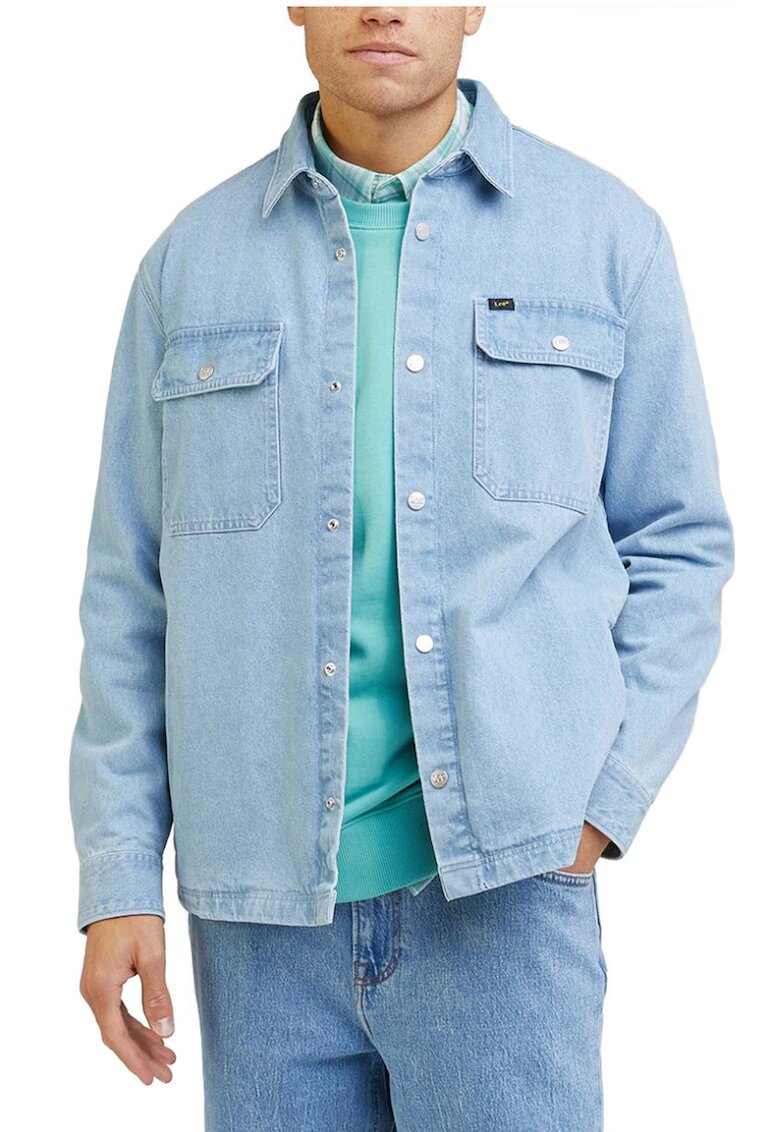 Lee Jacheta denim - pentru barbati - albastru indigo - bumbac