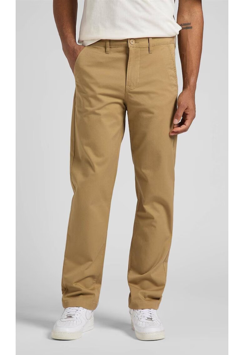 Lee Pantaloni barbati CHINO - bumbac/elastan - maro -