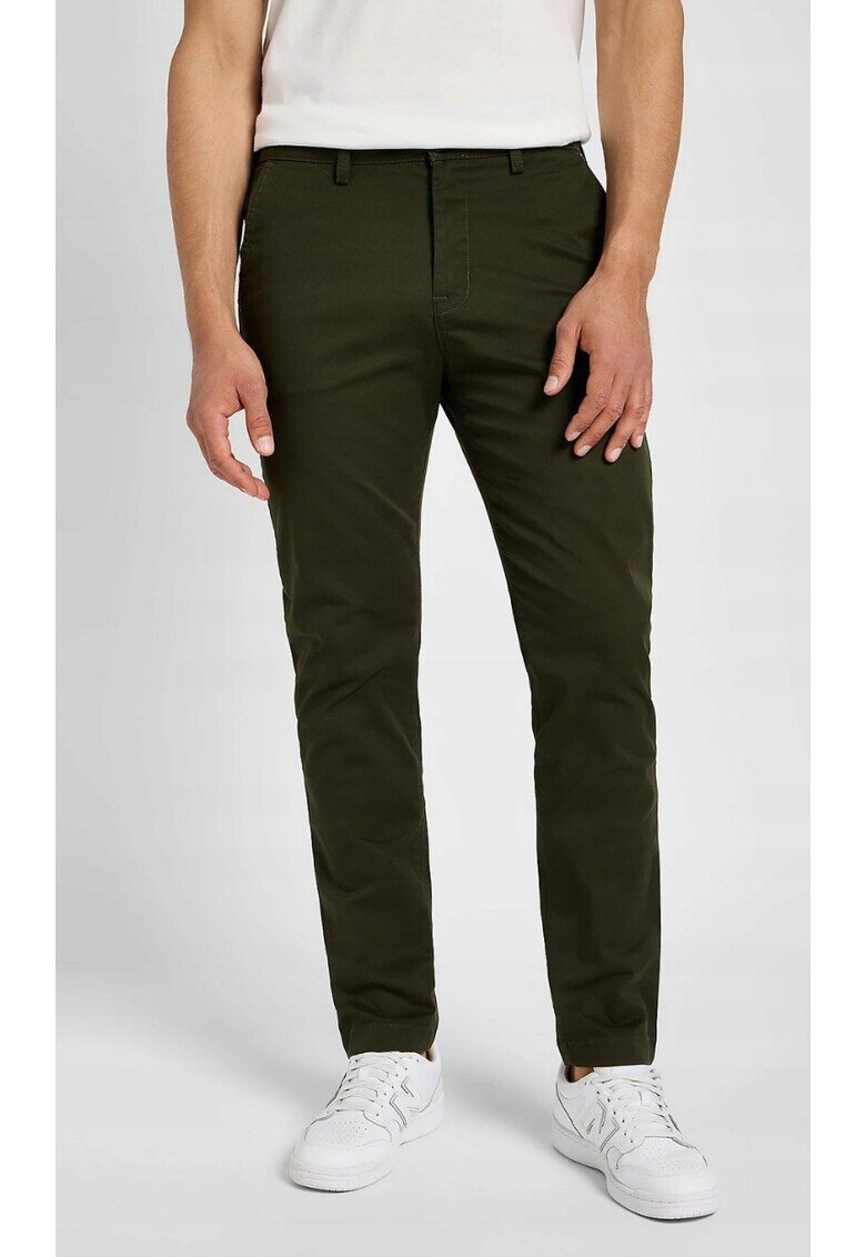 Lee Pantaloni chino barbati - Slim - verde masliniu inchis - bumbac/elastan