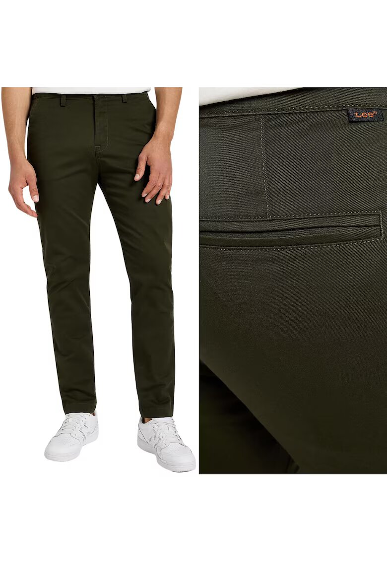 Lee Pantaloni chino Slim Chino conici - bumbac - L32 - Verde