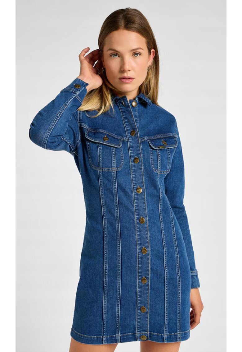 Lee Rochie FOREVERFIT RIDER DRESS - denim - albastru - bumbac - talie medie -