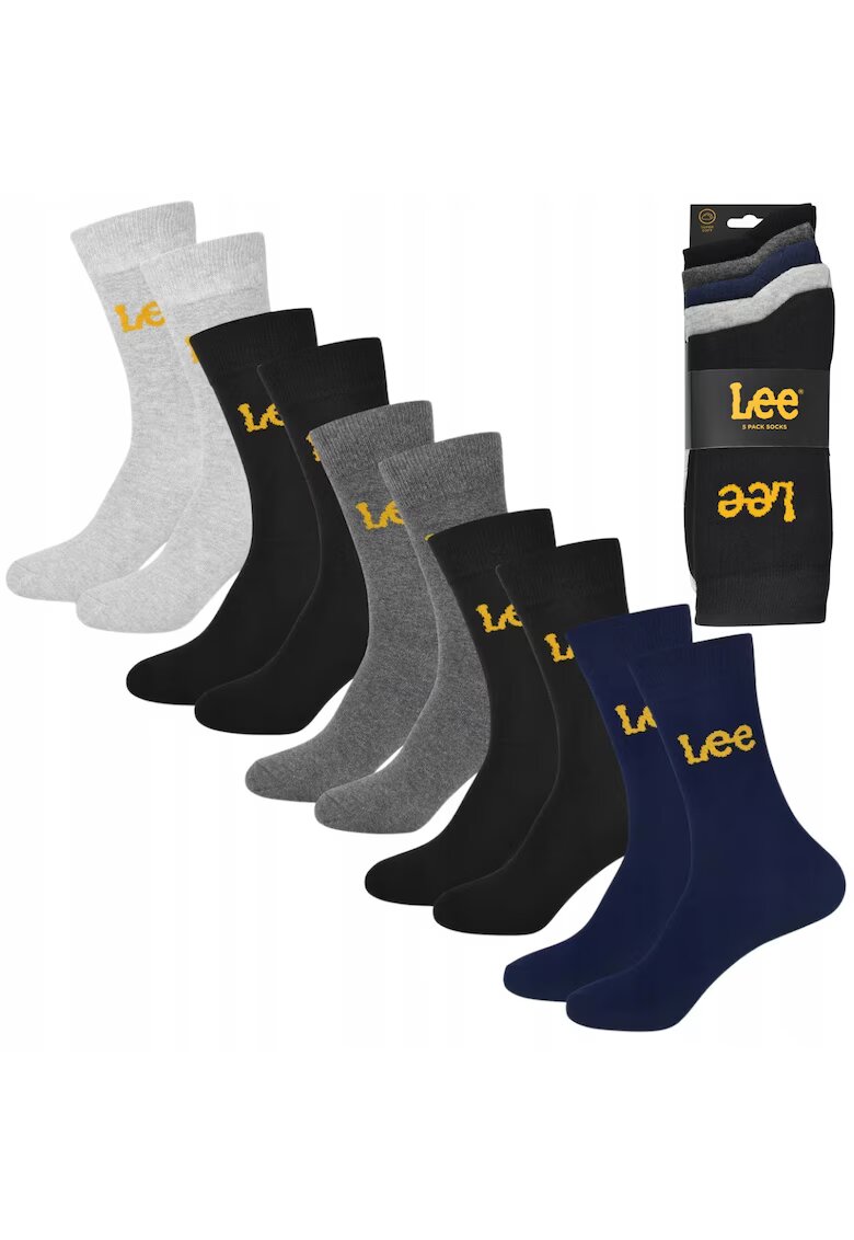 Lee Set 5 perechi sosete barbati multicolor - bumbac