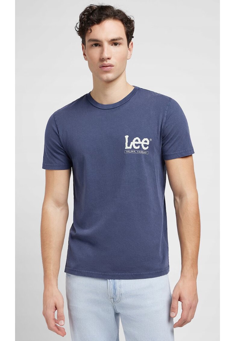 Lee Tricou barbati - Drama Blue - bumbac - albastru - maneca scurta
