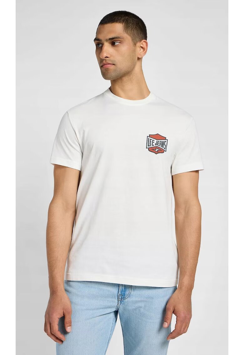 Lee Tricou barbati - RELAXED TEE - supradimensionat - alb - bumbac