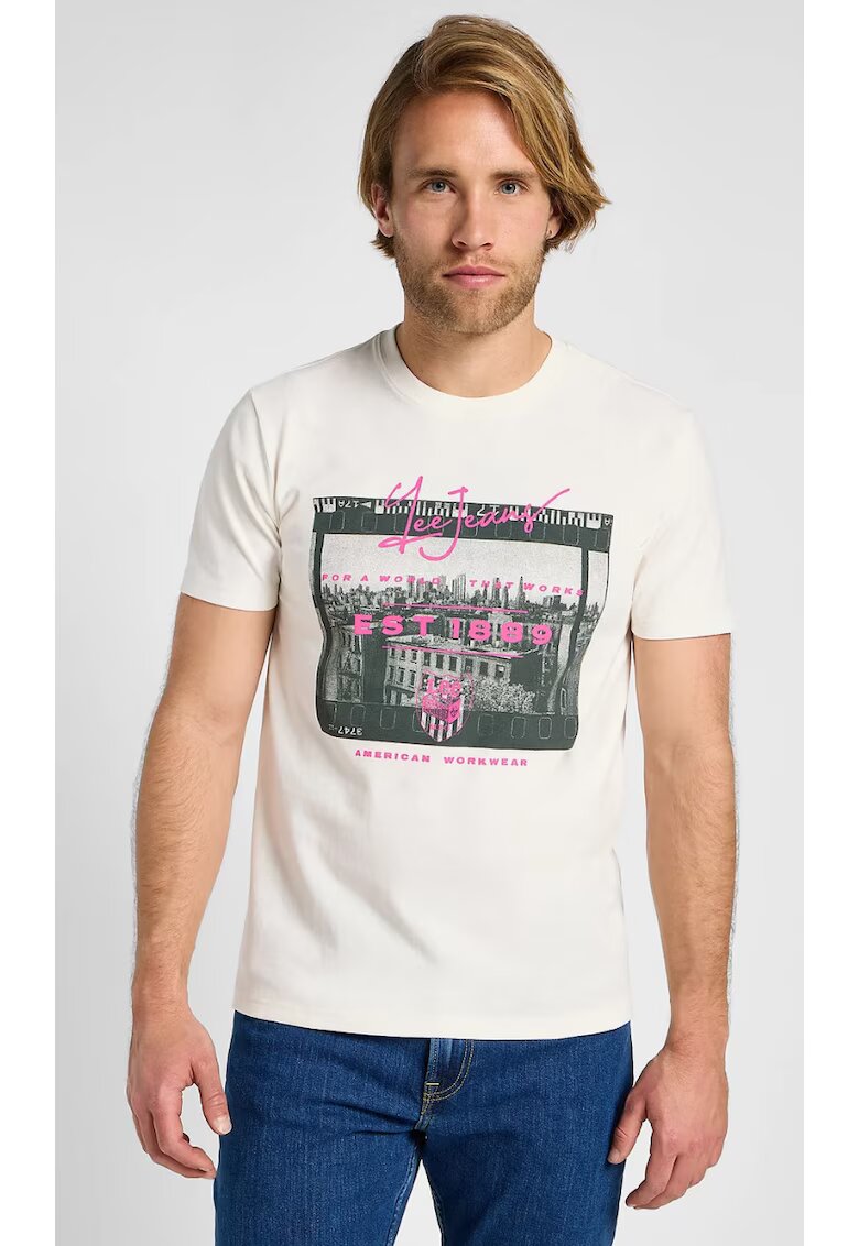 Lee Tricou barbati - Utility Artist Tee - alb - bumbac - maneca scurta