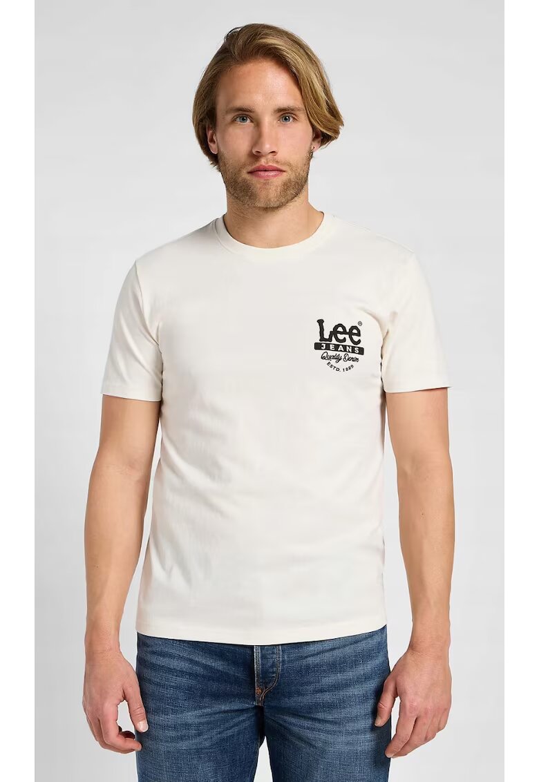 Lee Tricou barbati - WORKING WEST - supradimensionat - alb - bumbac