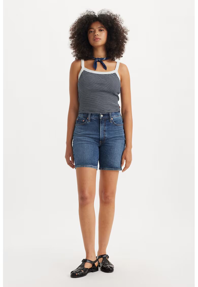 Levi's Bermude slim fit din denim - Albastru