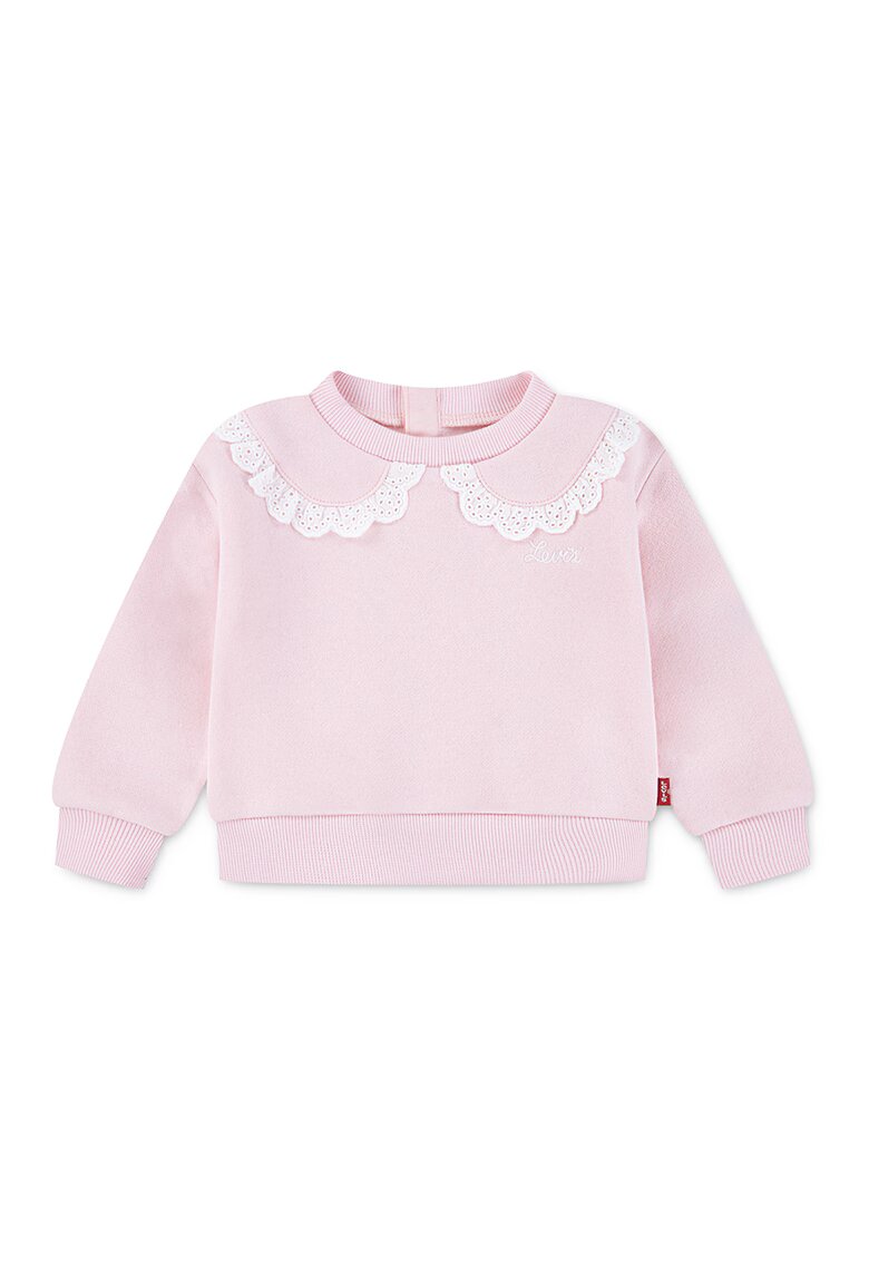 Levi's Bluza cu guler cu volane sintetice - Roz pal