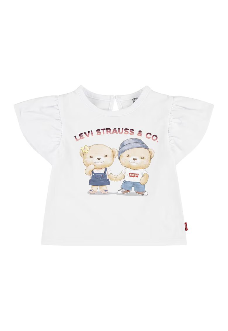 Levi's Bluza cu imprimeu si maneci cu volane - Alb