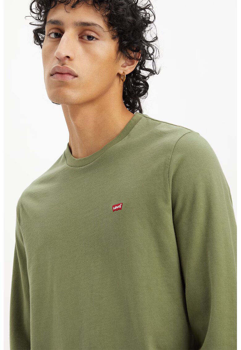 Levi's Bluza de bumbac cu logo discret - Verde aquamarin
