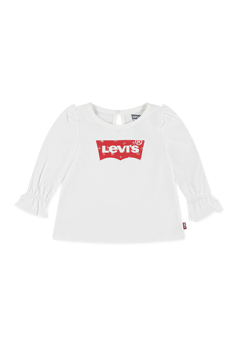Levi's Bluza din bumbac cu mansete cu insertii elastice - Rosu/Alb