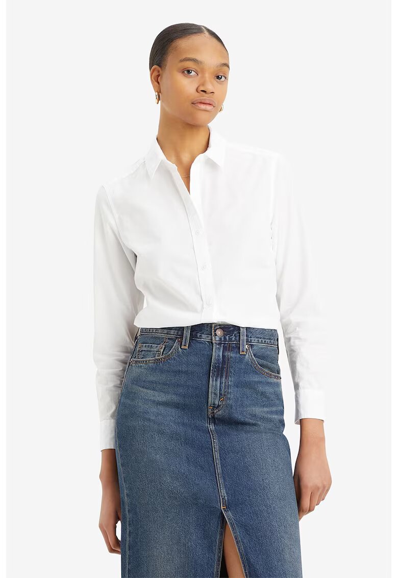 Levi's Camasa cu model in dungi si guler ascutit - Alb