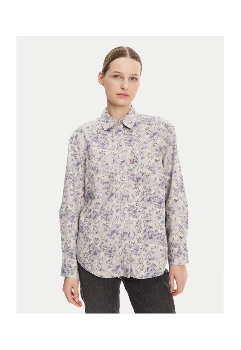 Levi's Camasa dama - A7244-0051 - bumbac - model floral - alb/albastru