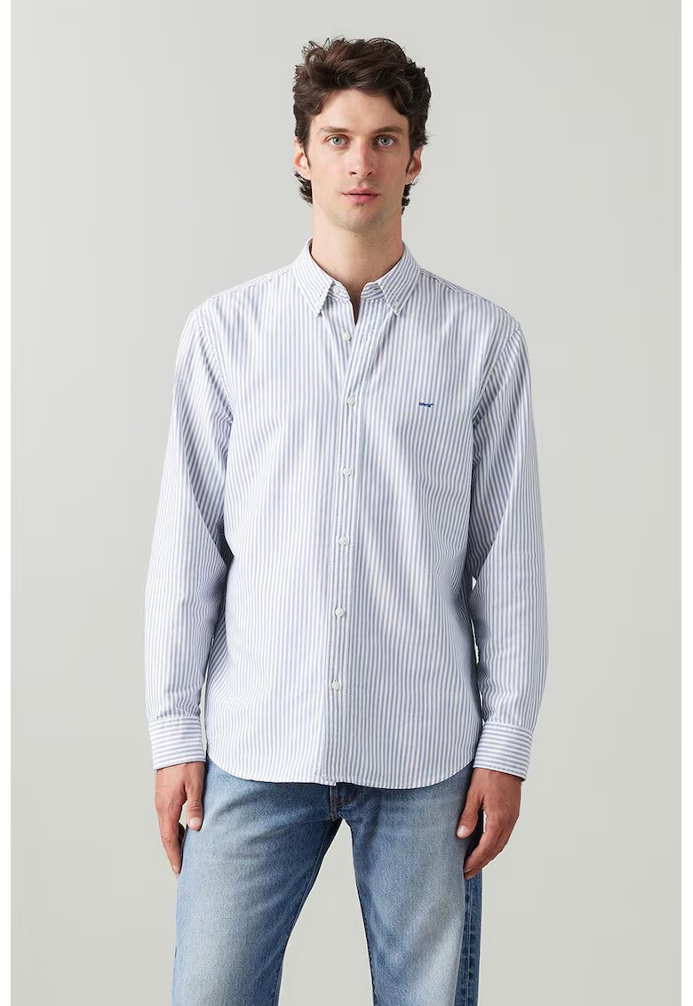 Levi's Camasa relaxed fit de bumbac Authentic - Alb/Albastru lavanda