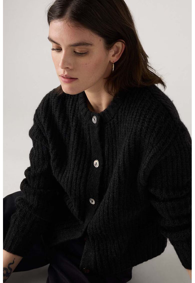 Levi's Cardigan striat cu nasturi - Negru