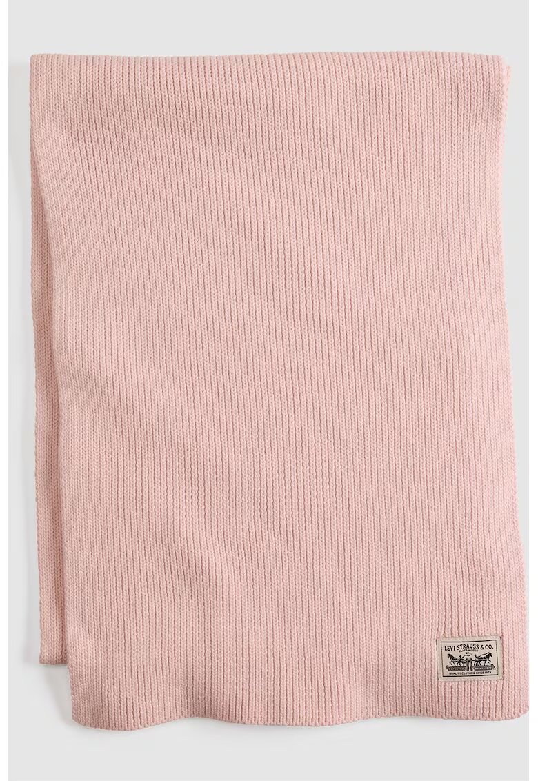 Levi's Fular tricotat cu aplicatie logo - Roz pastel