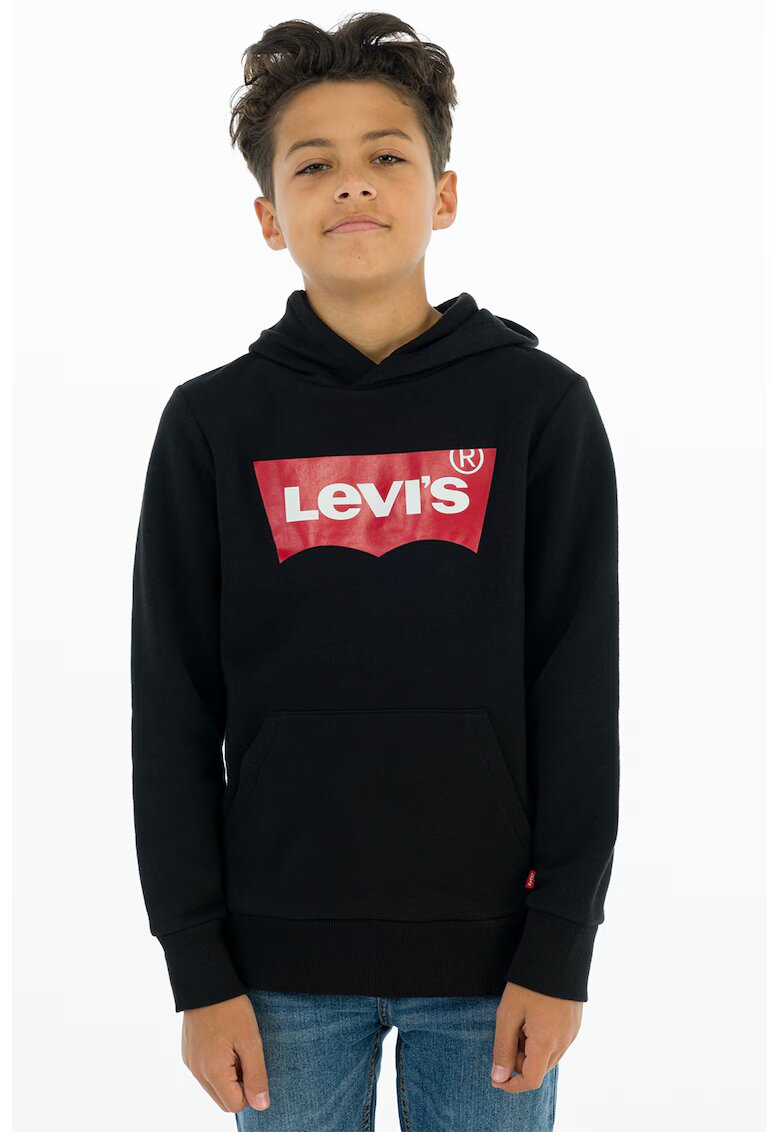 Levi's Hanorac cu imprimeu logo si buzunar kangaroo - Negru
