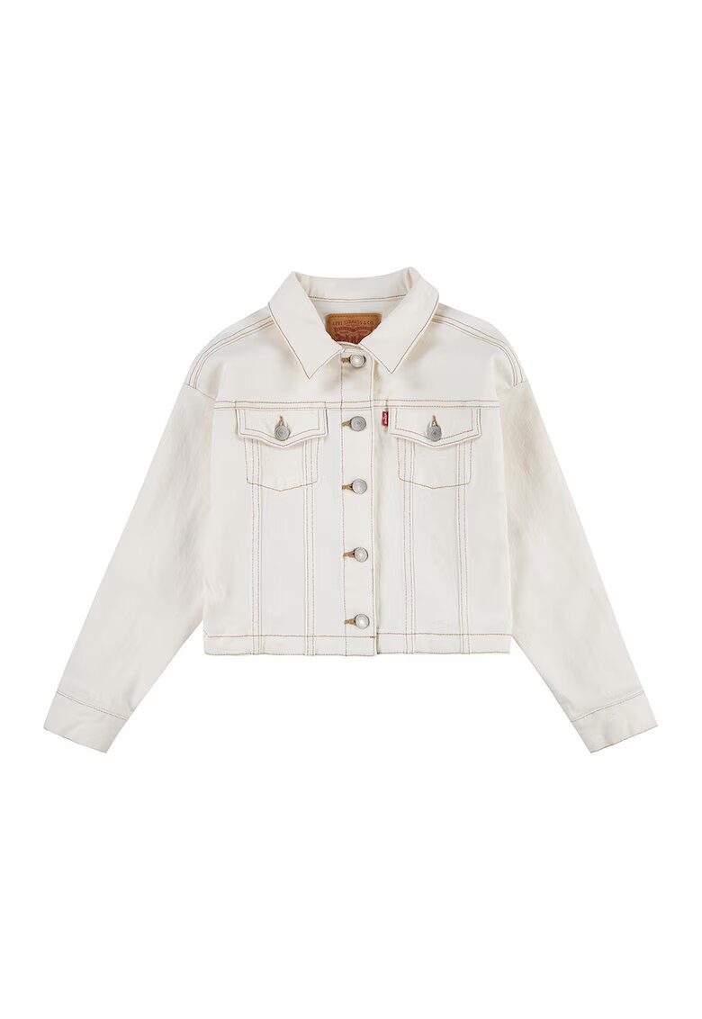 Levi's Jacheta de denim cu buzunare aplicate - Alb