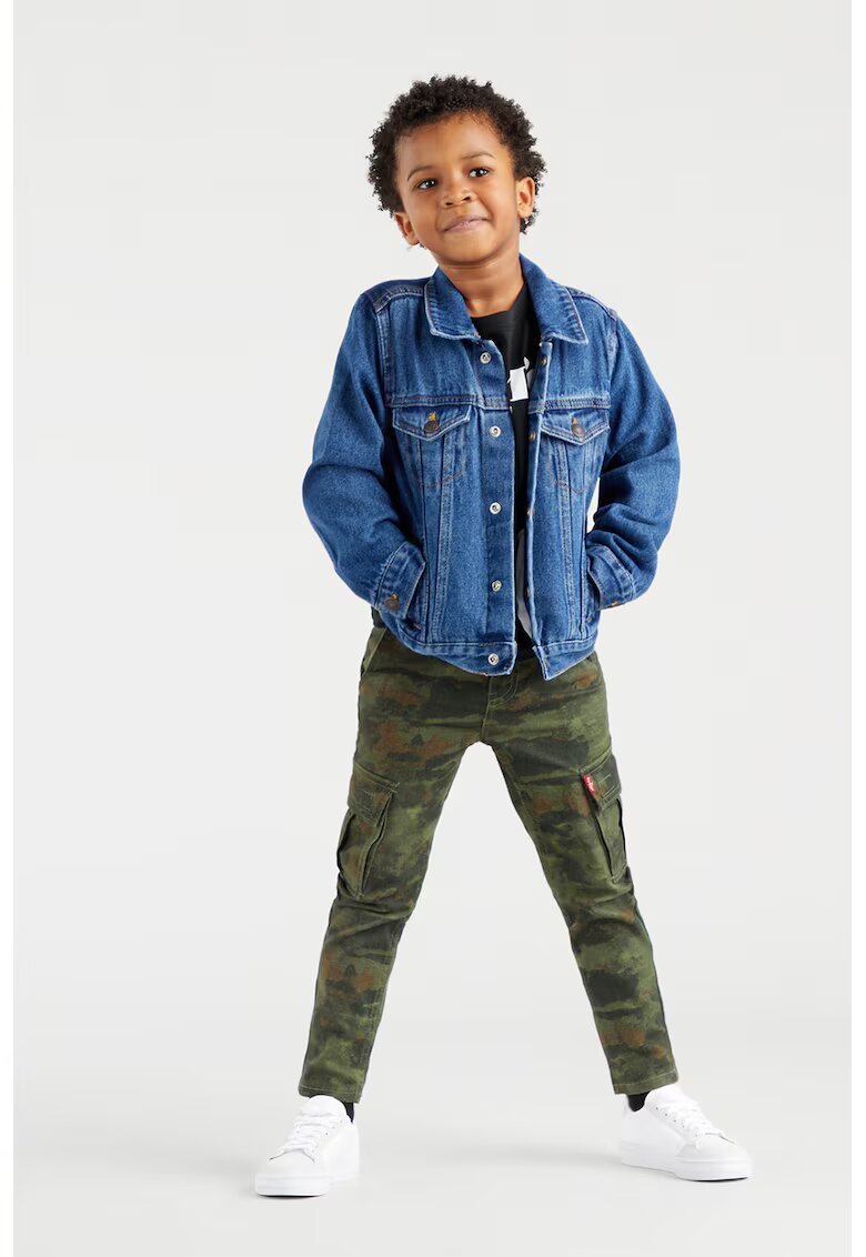 Levi's Jacheta de denim cu buzunare frontale - Albastru