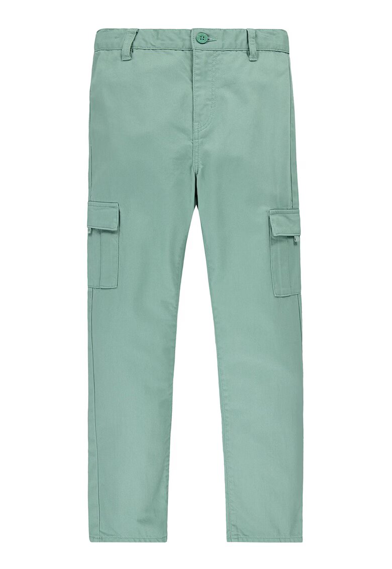 Levi's Pantaloni cargo de bumbac cu talie inalta - Verde persan