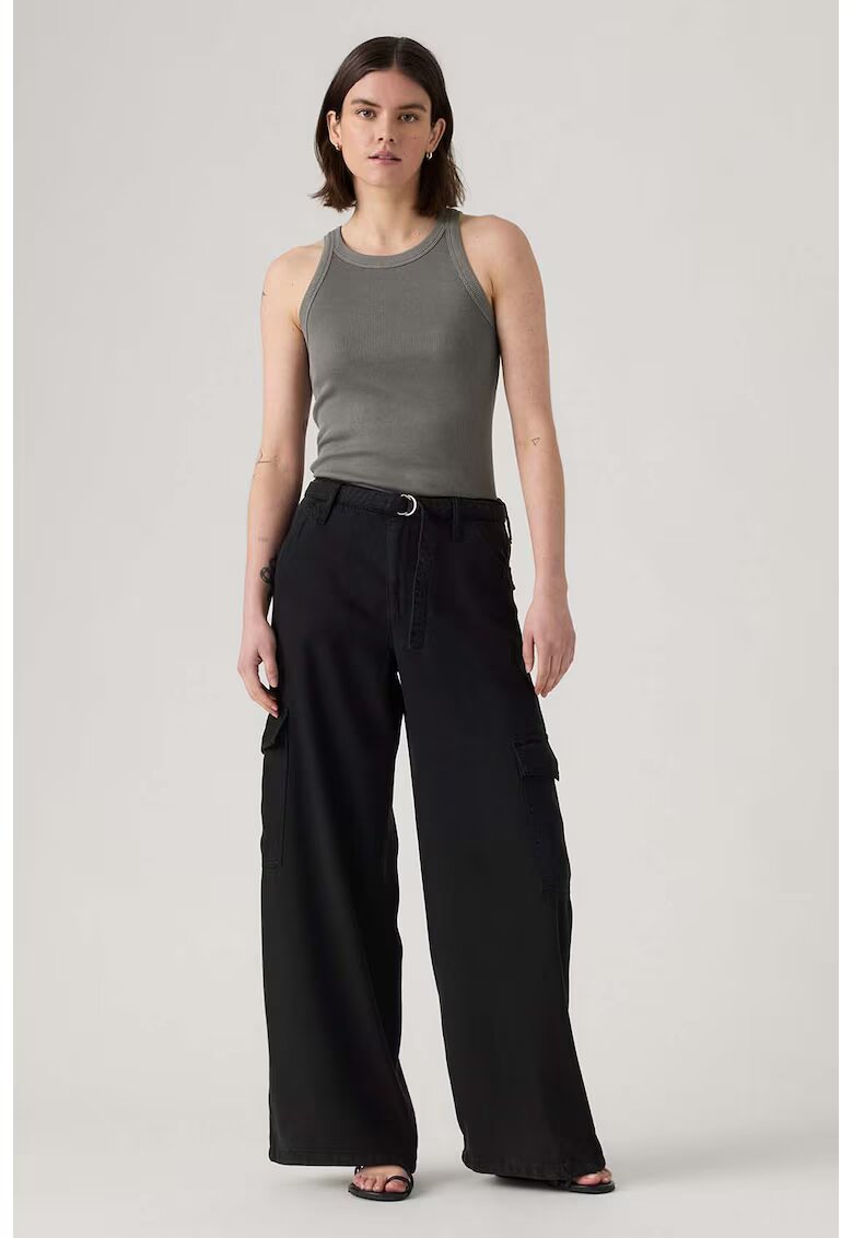Levi's Pantaloni cargo evazati din lyocell - Negru